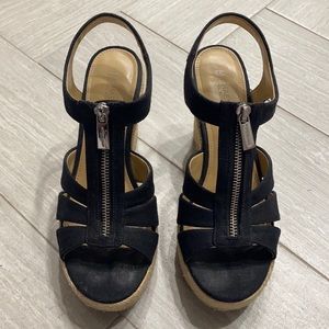 Michael Kors “Berkeley” Wedge Sandal - Size 7.5, black